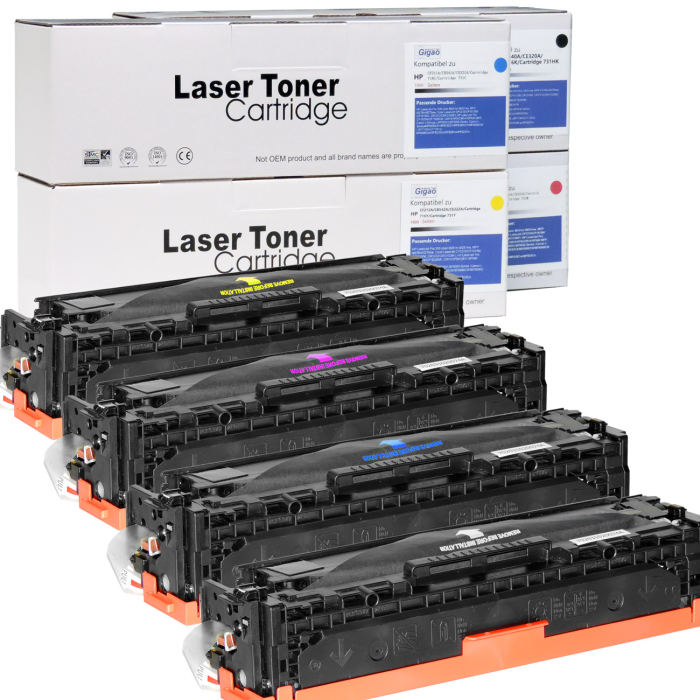 4 Toner Set f&uuml;r HP Color LaserJet CP1215...