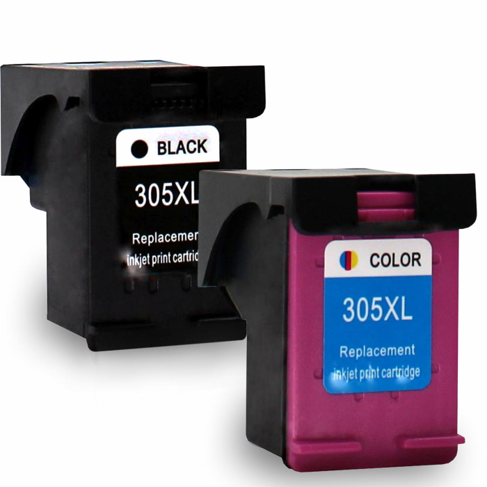 4er Tintenset wiederbefüllt für Envy 6055 (305XL, 6ZD17AE, 6ZA94AE) Druckerpatronen für Envy 6055 Drucker