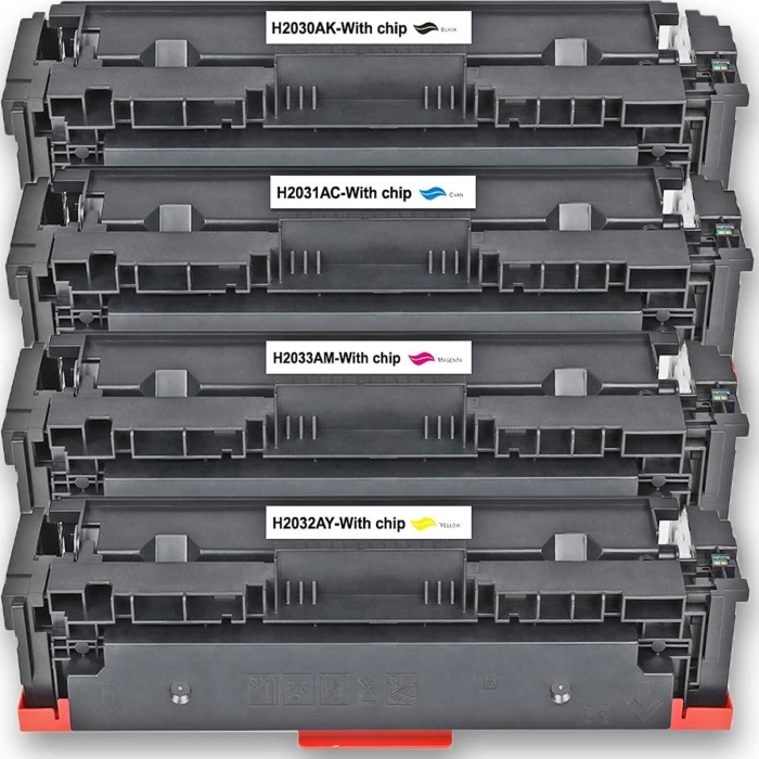 Kompatibel 4er Tonerset für HP Color LaserJet Pro MFP M 450 Series (415A) Tonerkassetten für MFP-M450 Series Drucker