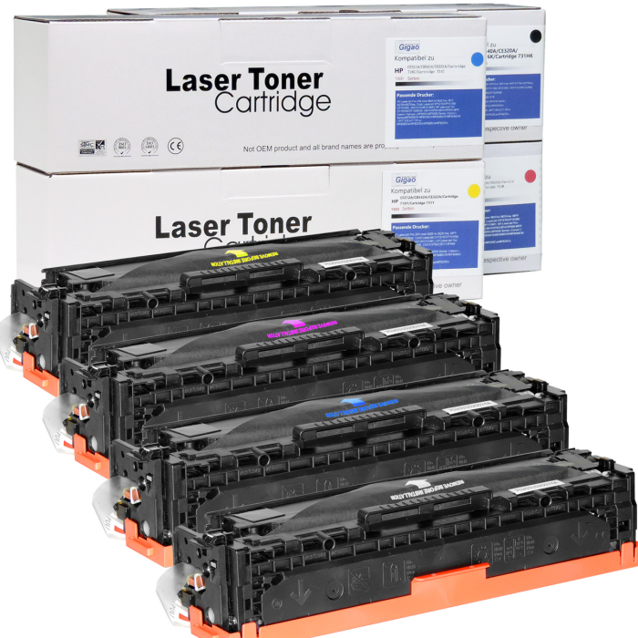 D&amp;C Toner-Set CF210X-CF213A f&uuml;r HP LaserJet Pro...